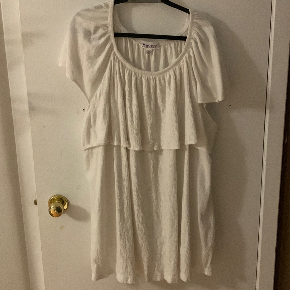 ROMANS crinkle cotton top/coverup